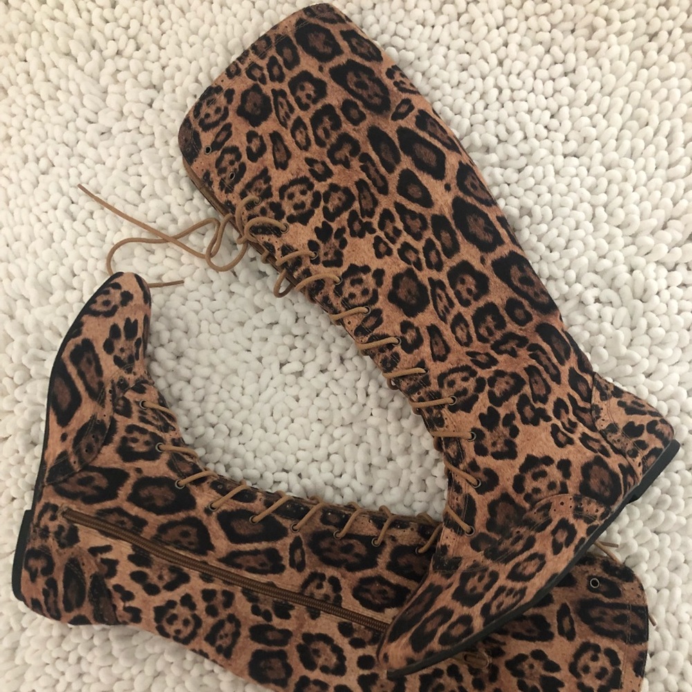 Worn Once Cheetah Tall Boots